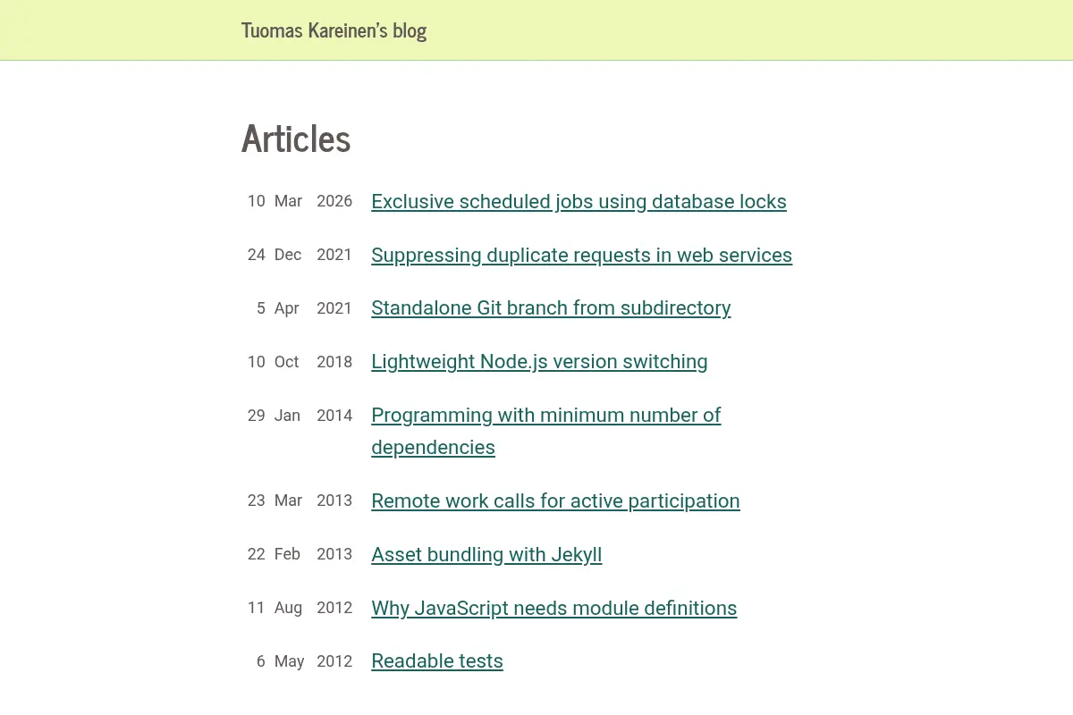 Tuomas Kareinen's blog