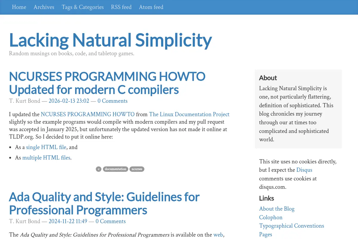 Lacking Natural Simplicity