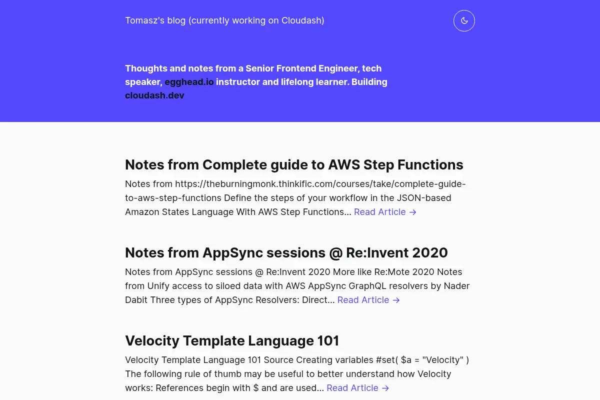 Tomasz's blog