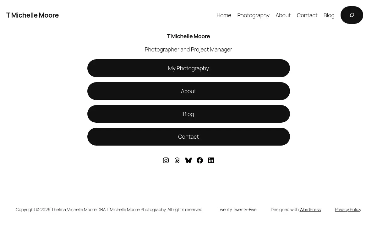 T Michelle Moore – Photographer and Project Manager