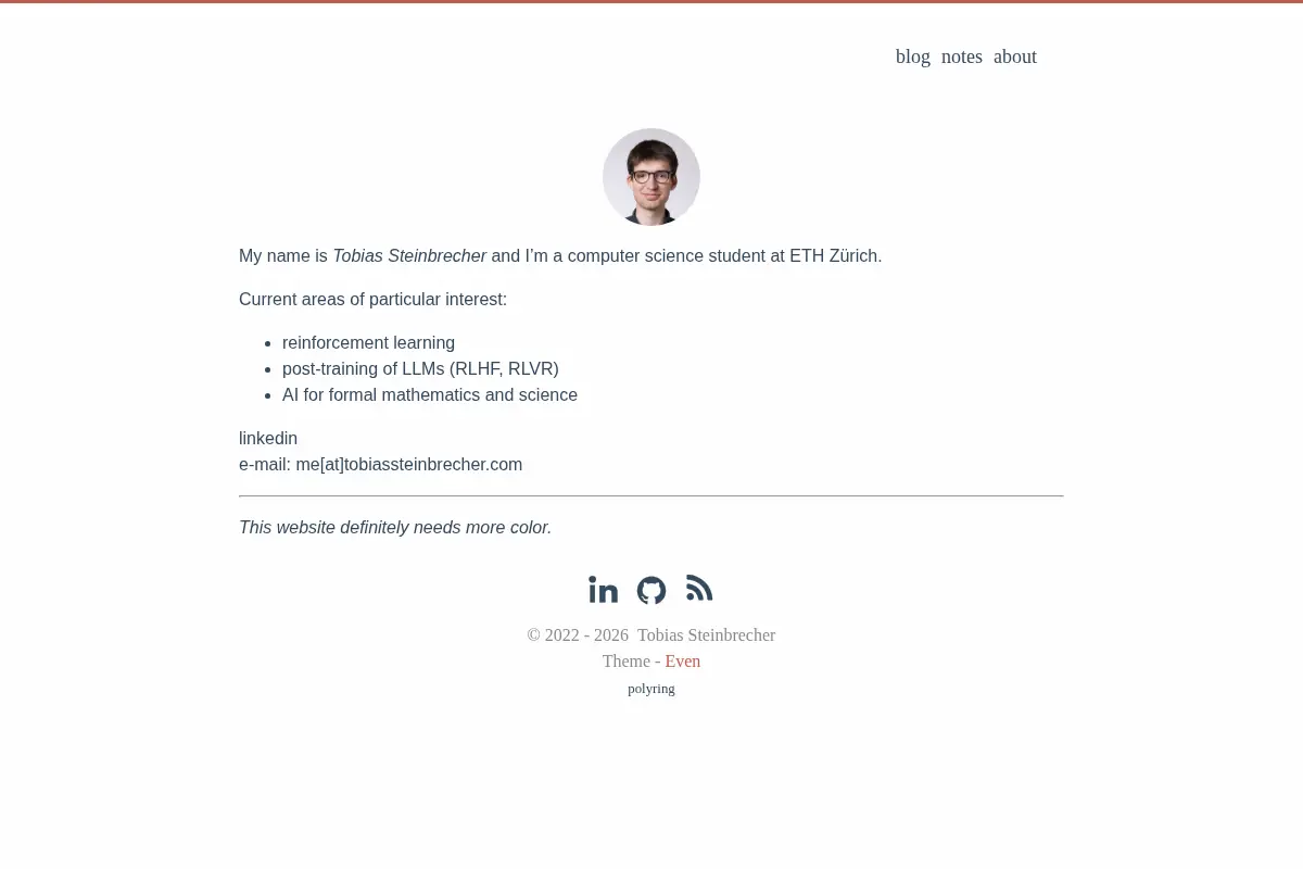 Blog by Tobias Steinbrecher