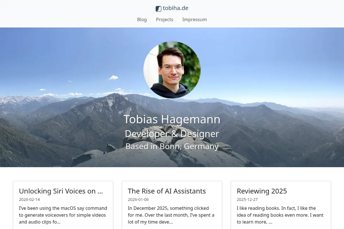 Tobias Hagemann — Developer & Designer