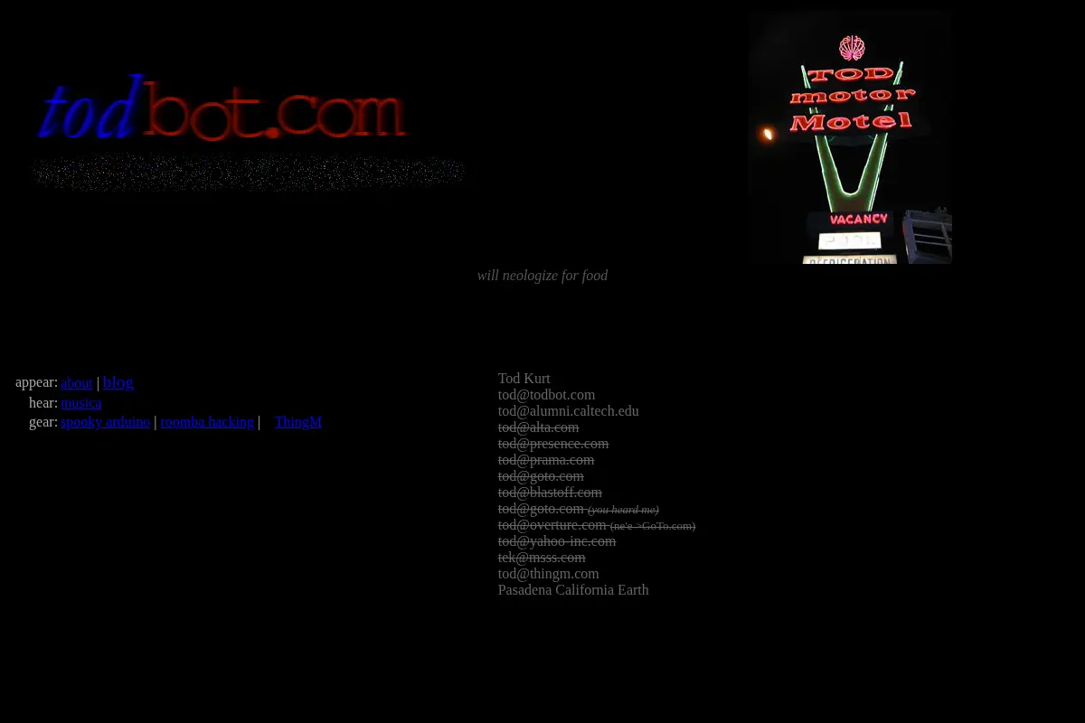 Tod Kurt's Homepage