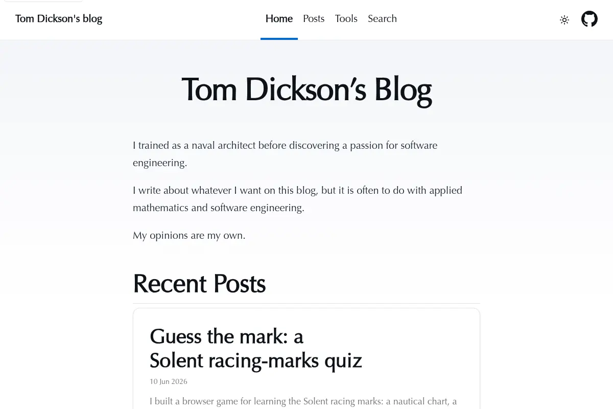 Tom Dickson's blog