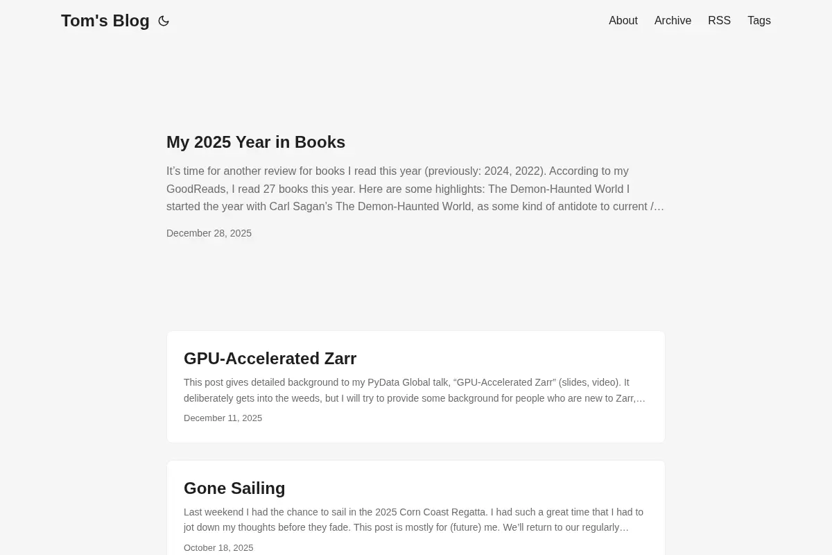 Tom's Blog