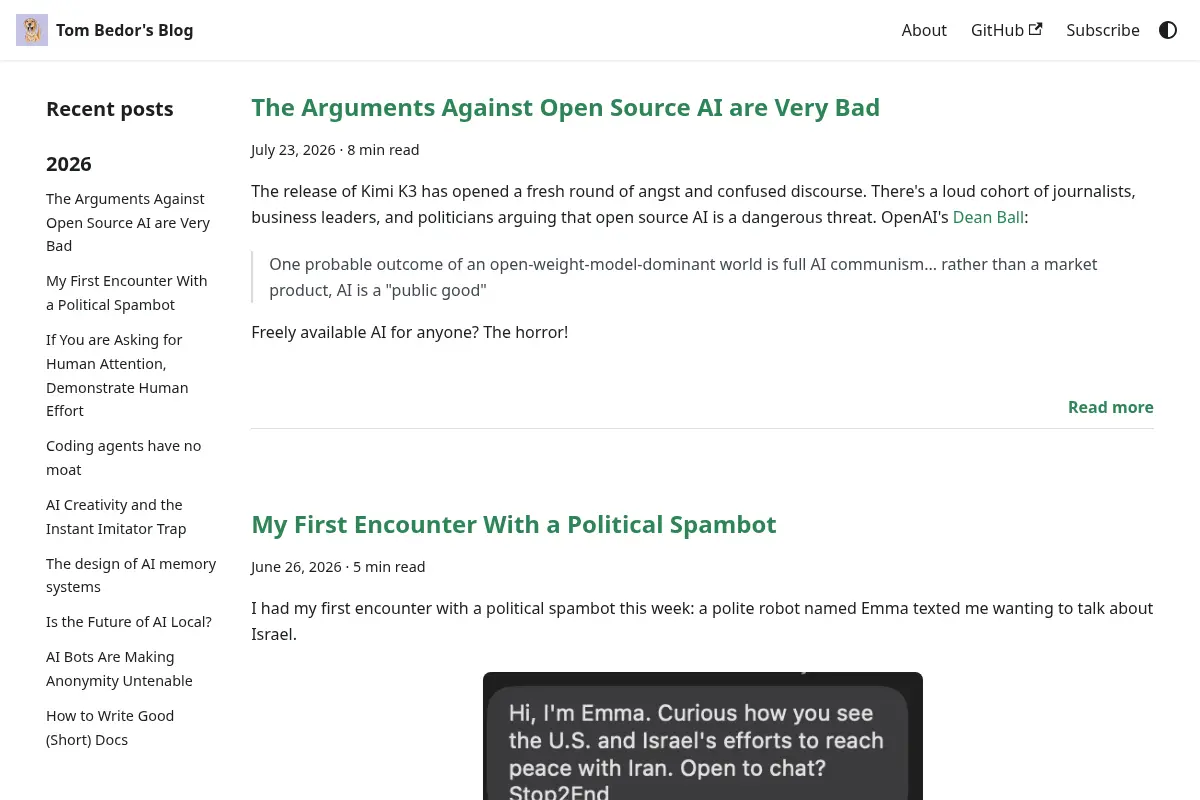 Tom Bedor's Blog