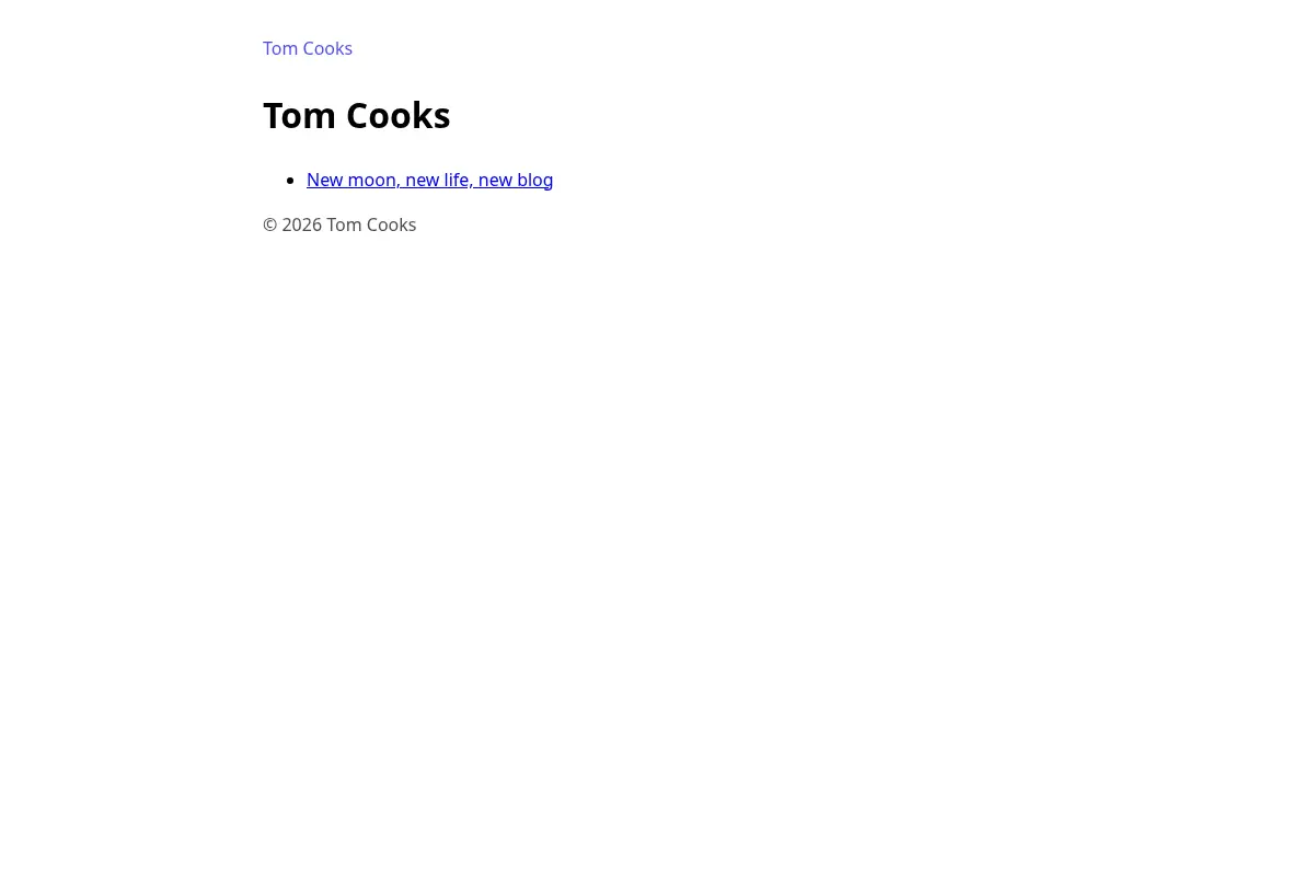 Tom Cooks