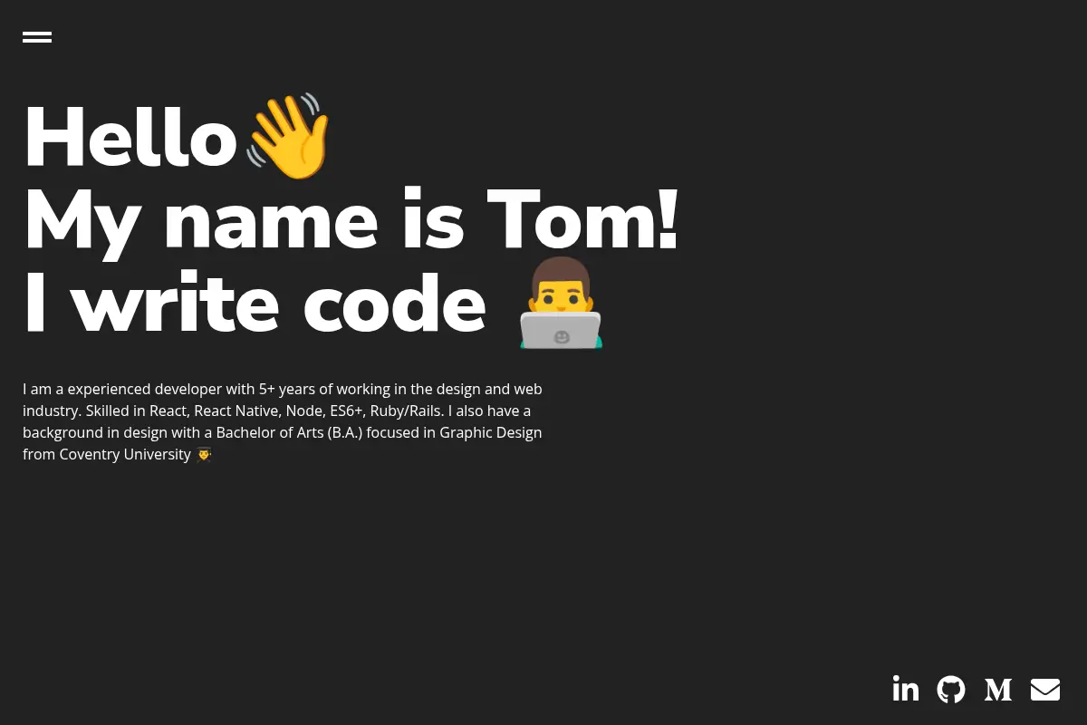 Tom Large | Developer | home