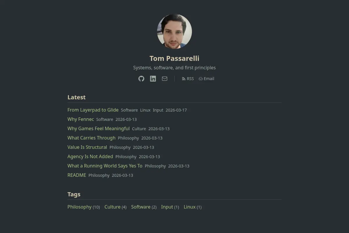 Tom Passarelli's Blog