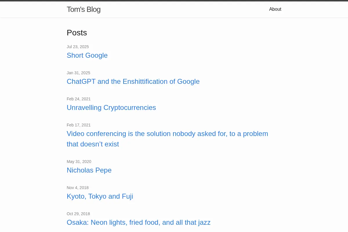 Tom's Blog