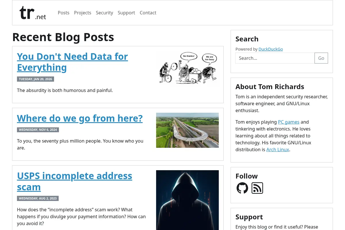 Tom Richards — Independent Security Researcher