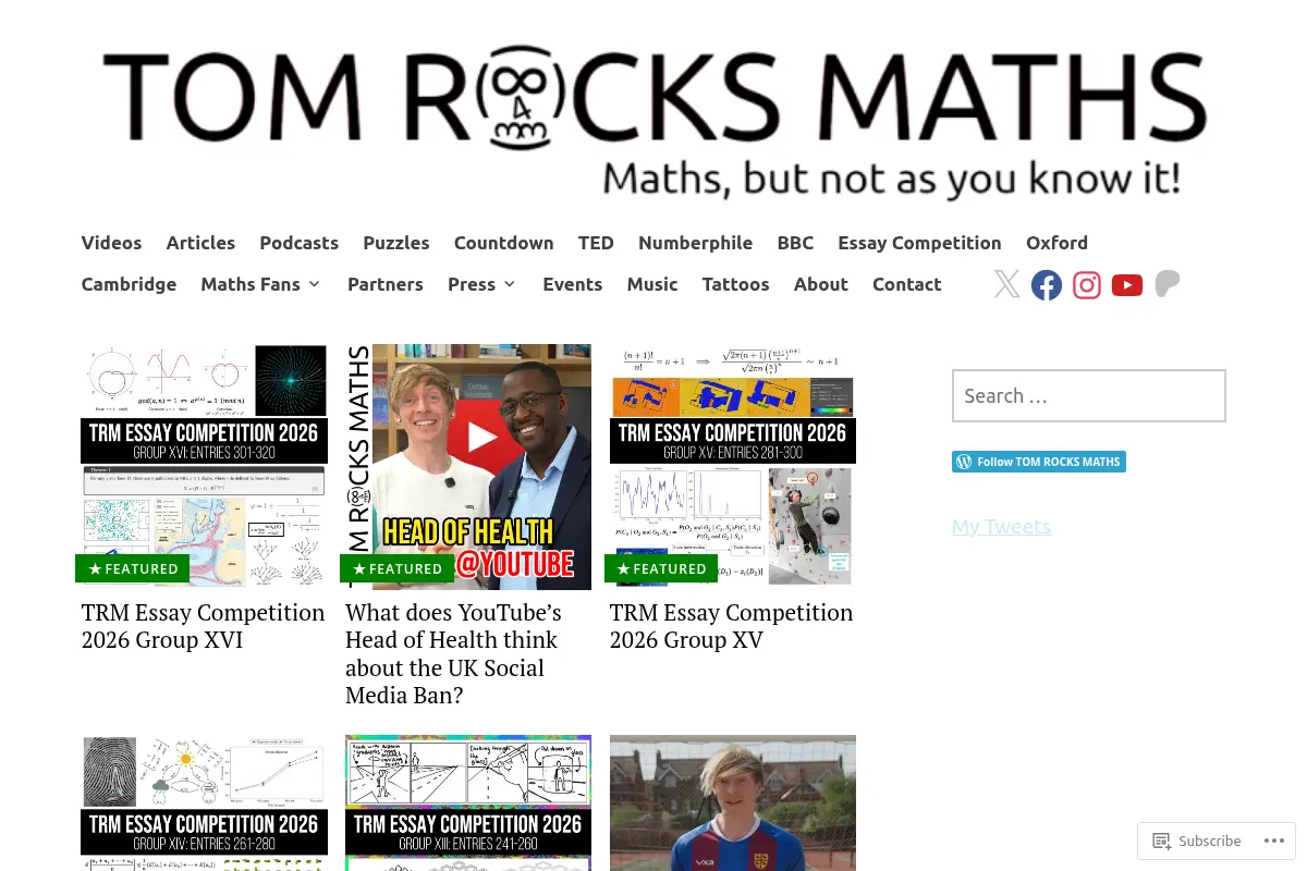 Tom Rocks Maths