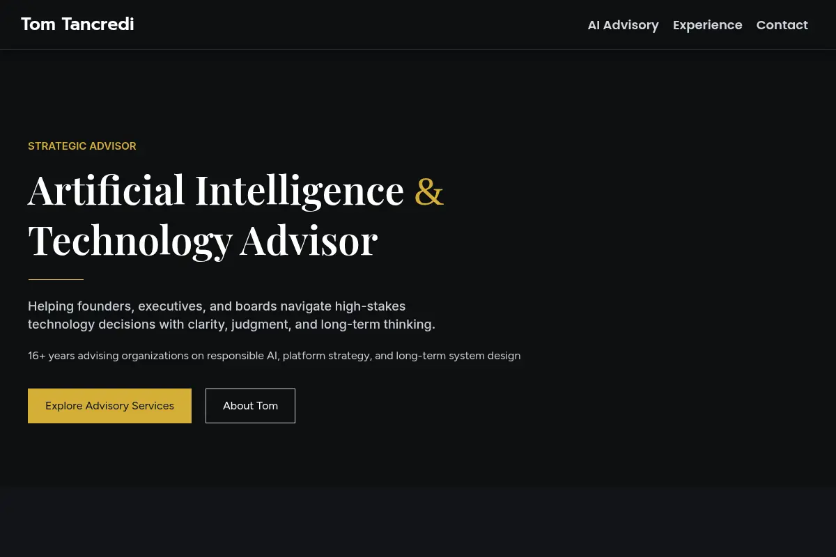 Tom Tancredi – AI-powered product strategy for founders and orgs