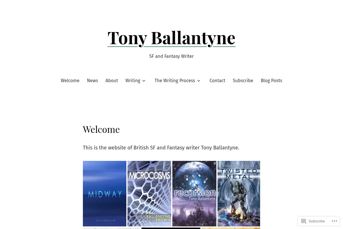 Tony Ballantyne – SF and Fantasy Writer