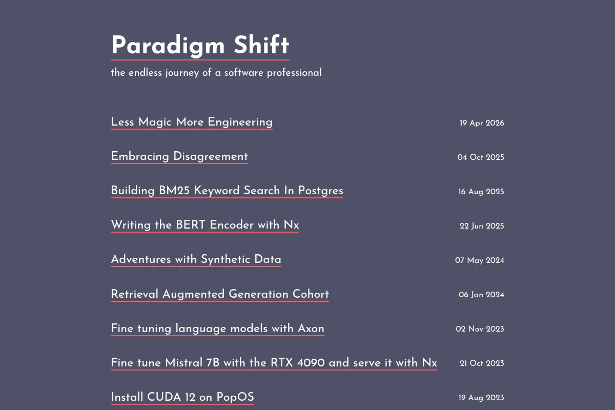 ParadigmShift - the endless journey of a software professional