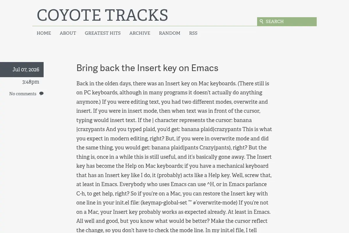 Coyote Tracks