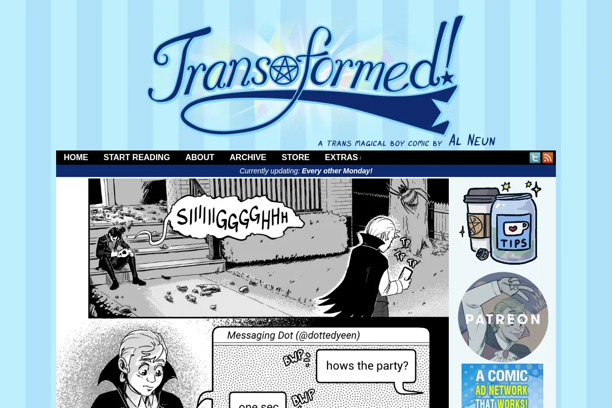 Transformed! - a trans magical boy comic by Al Neun
