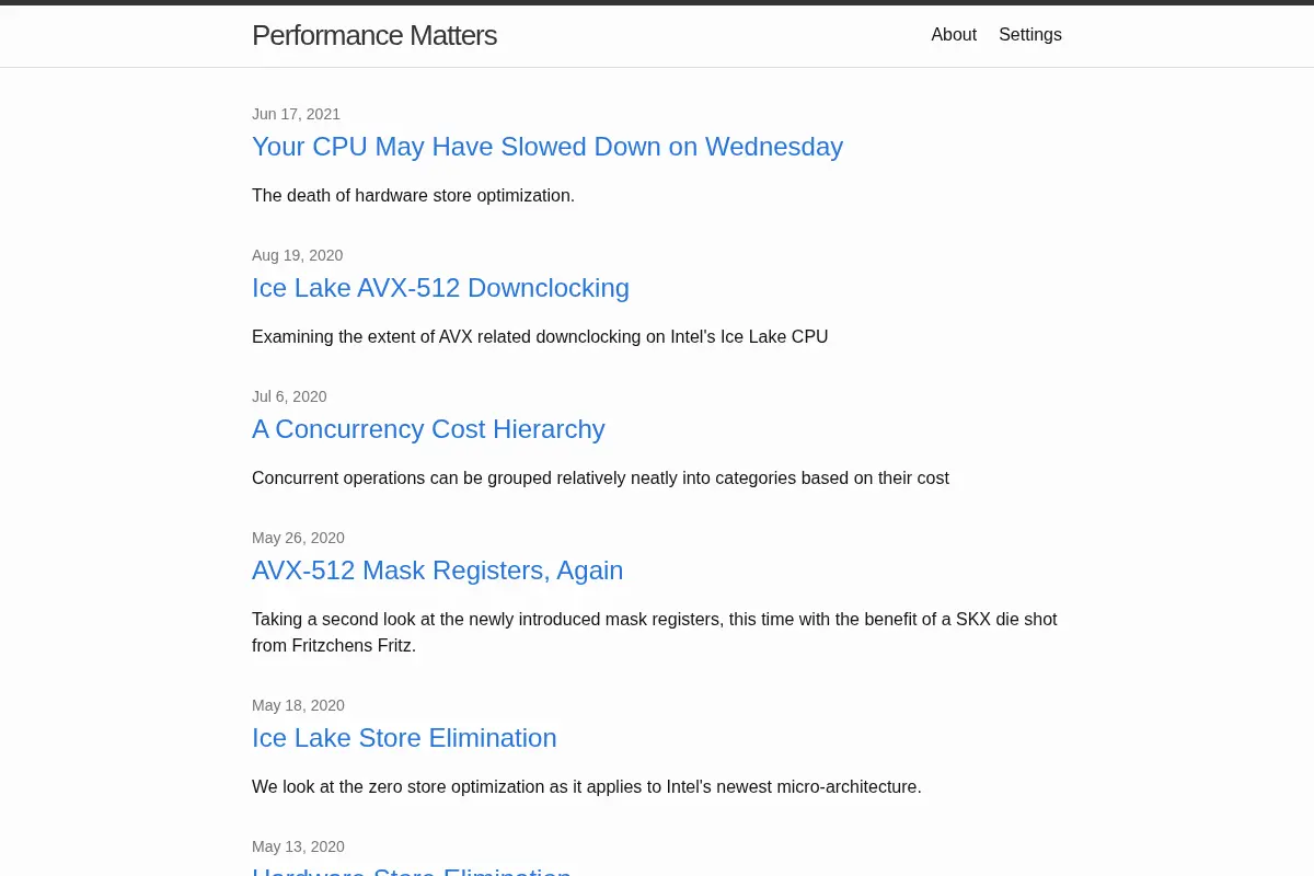 Performance Matters