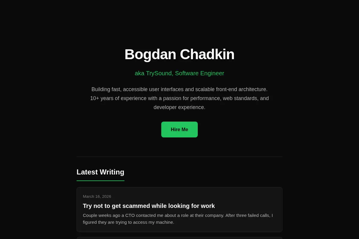 Bogdan Chadkin - Software Engineer