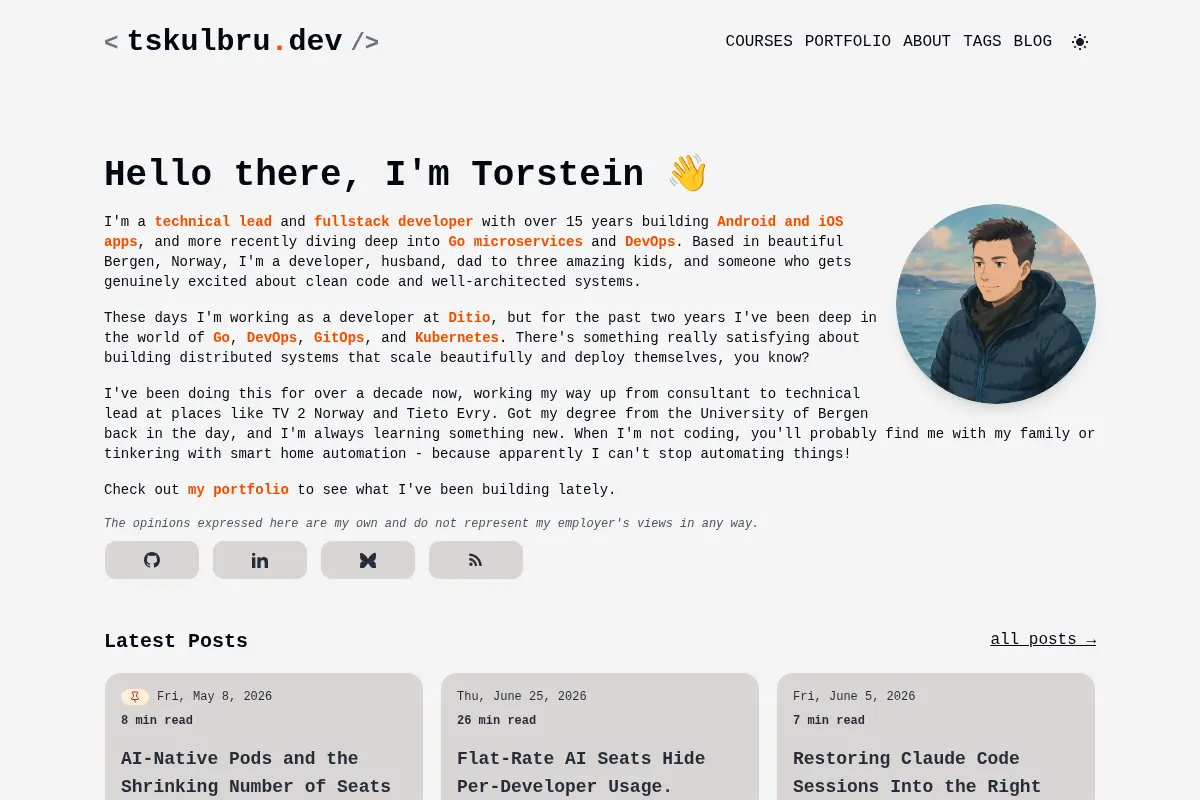 tskulbru.dev: Cloud Architecture & DevOps Blog
