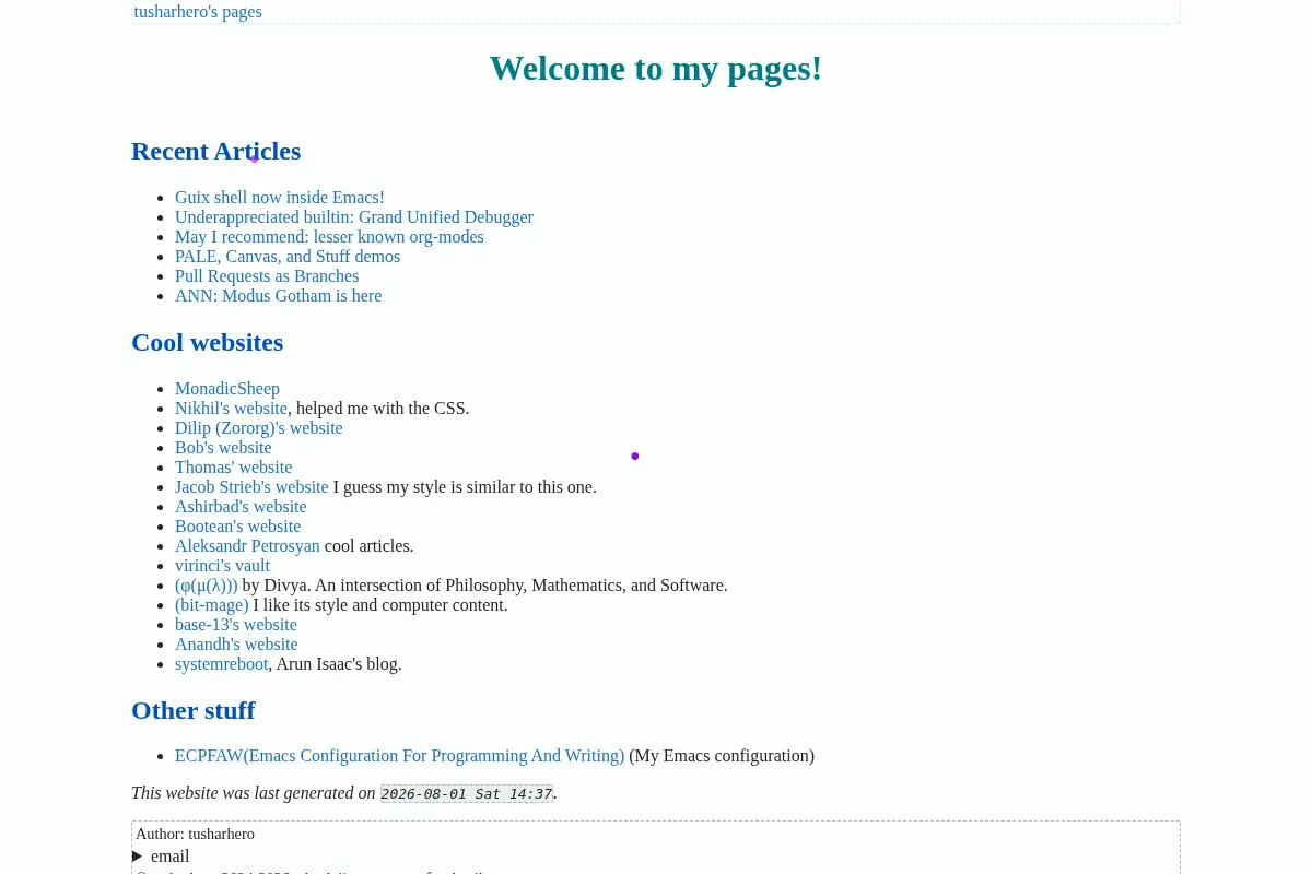 Welcome to my pages!