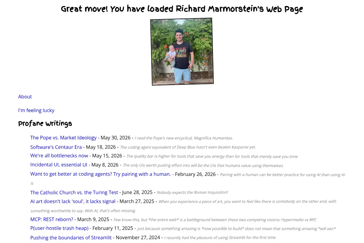 Richard Marmorstein's Software Blog