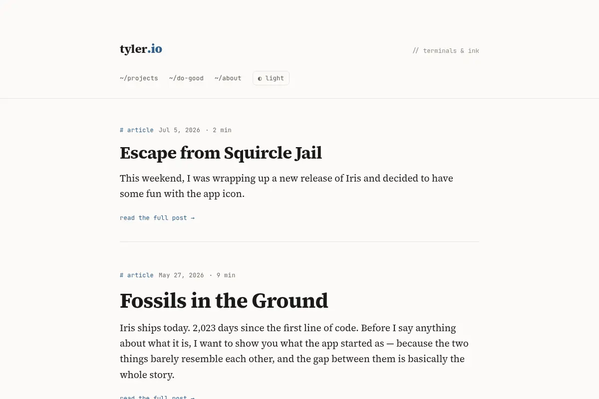 tyler.io – mostly nonsense
