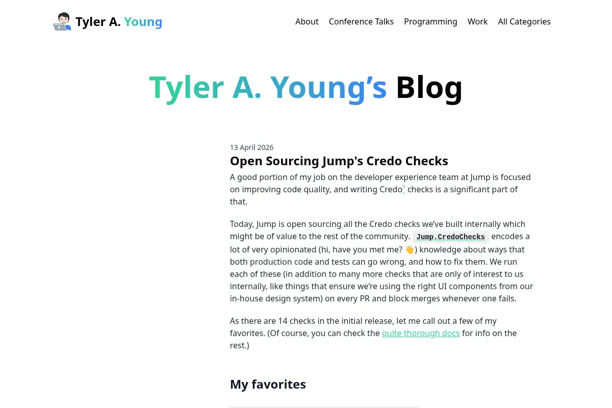 Tyler A. Young’s Blog