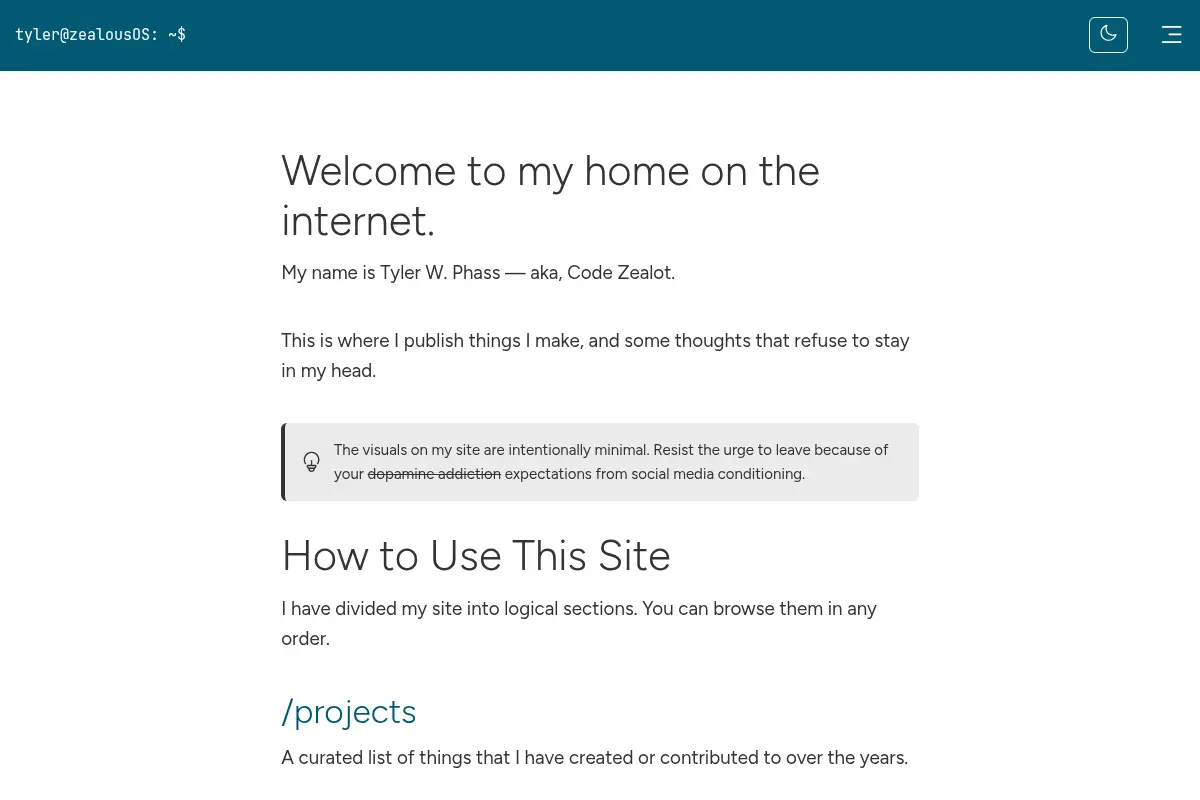 Personal Website of Tyler W. Phass