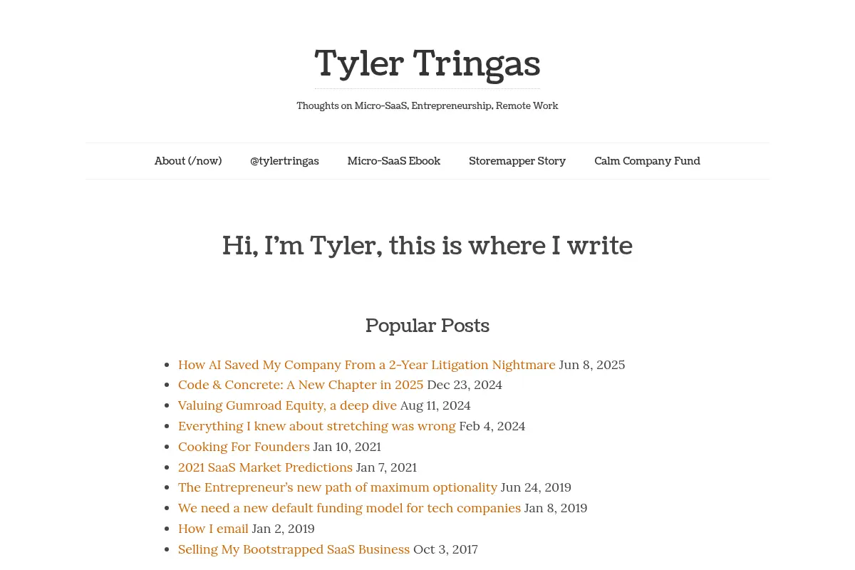Tyler Tringas's Blog