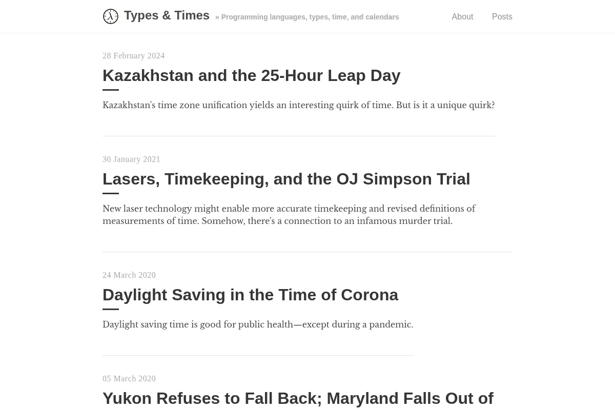 Types & Times