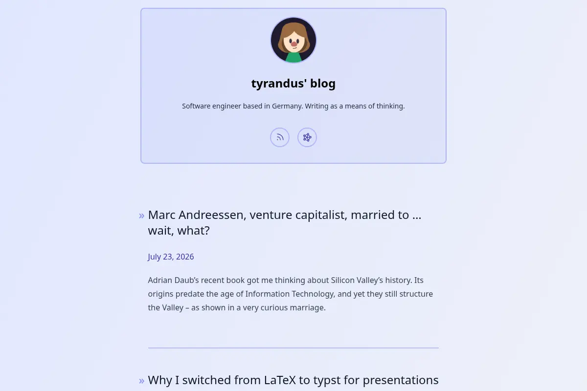 tyrandus' blog