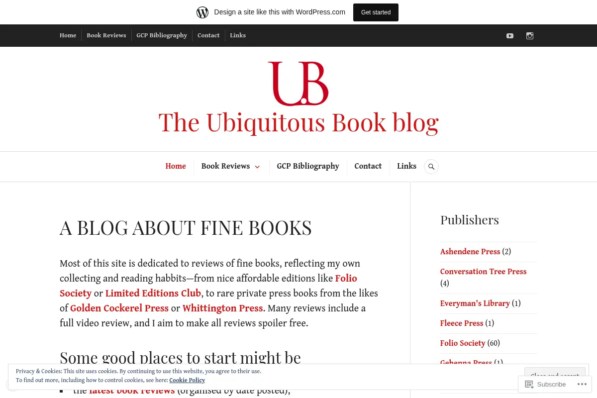 The Ubiquitous Book blog