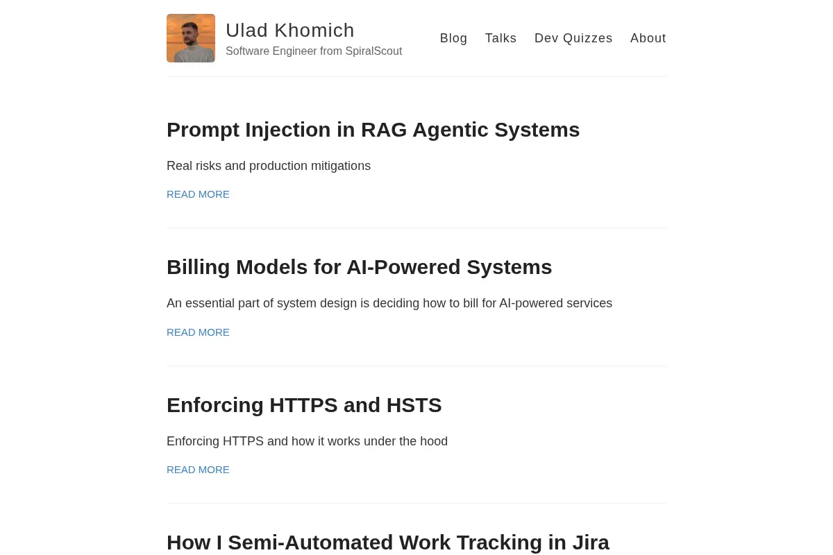 Ulad Khomich – Software Engineer from SpiralScout