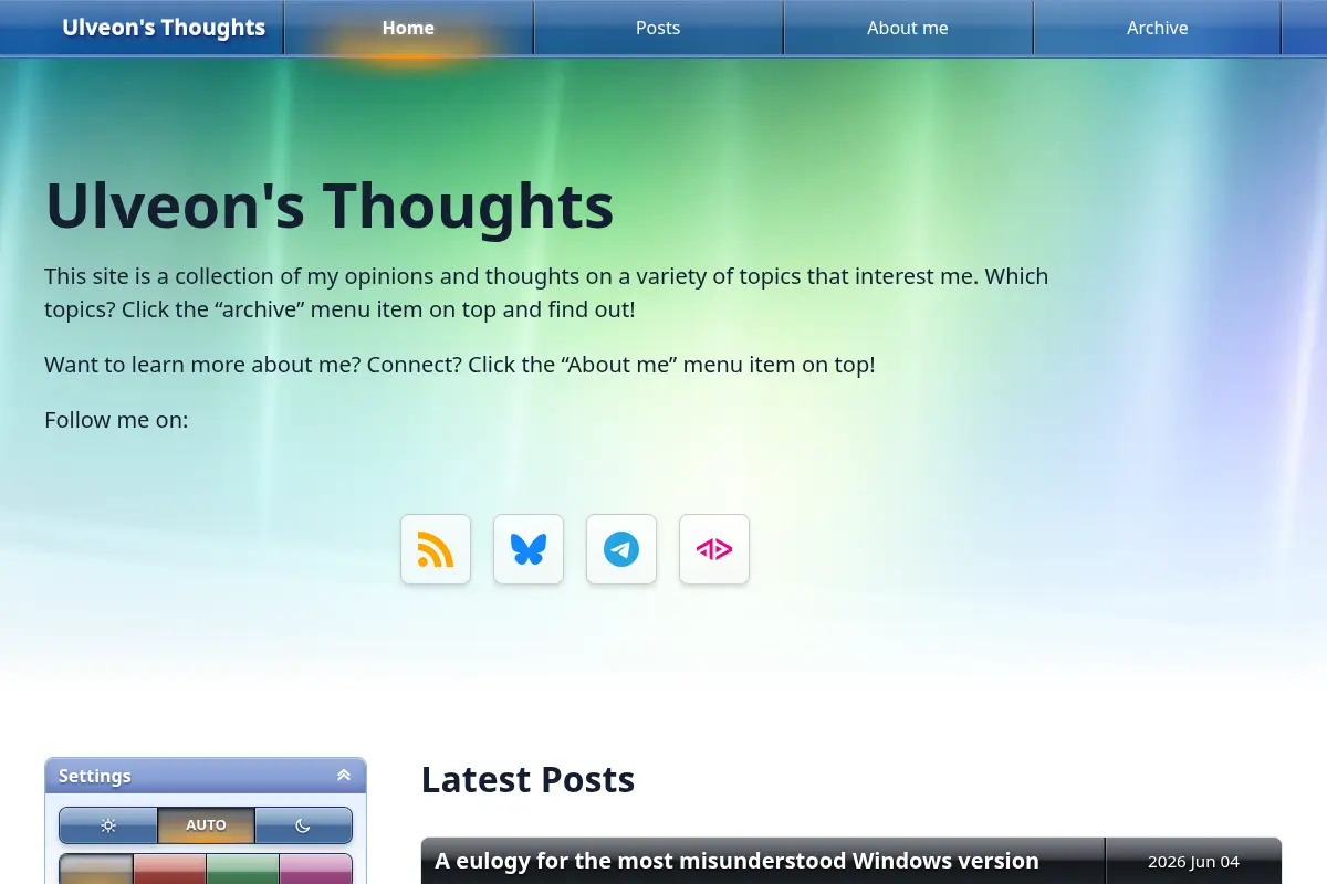Ulveon's Thoughts