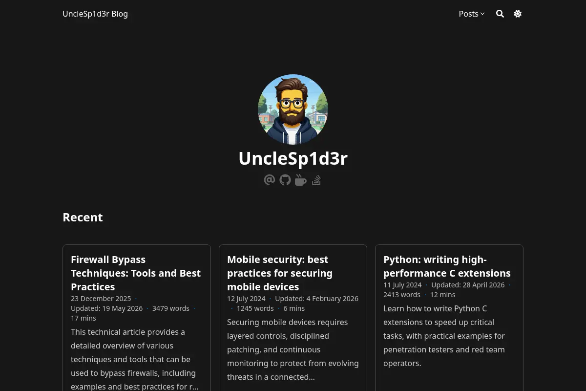 UncleSp1d3r Blog