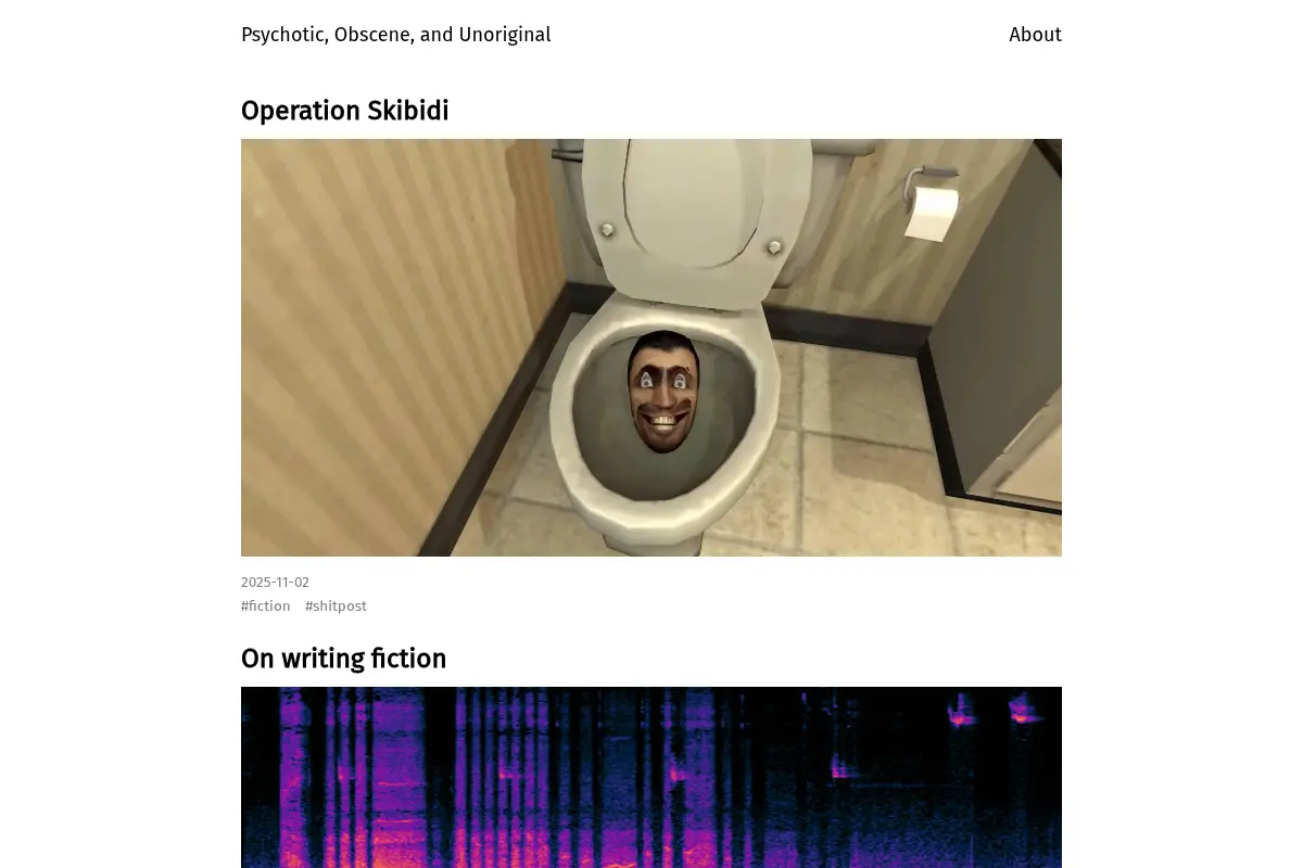 Psychotic, Obscene, and Unoriginal