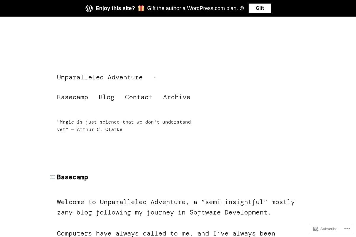 Unparalleled Adventure