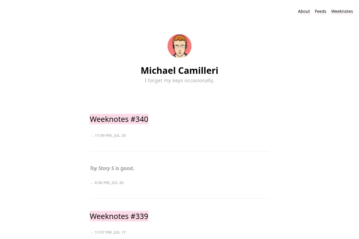 Updates from Michael Camilleri