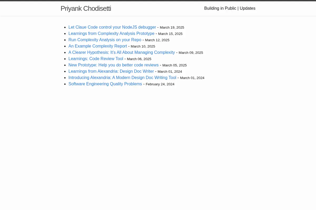 Building in Public Updates | Priyank Chodisetti
