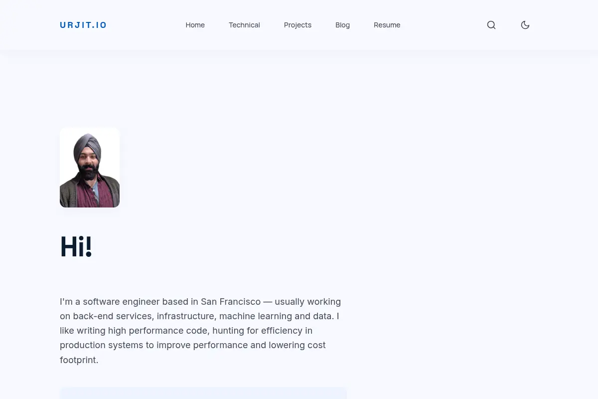 Urjit Bhatia — Staff Software Engineer