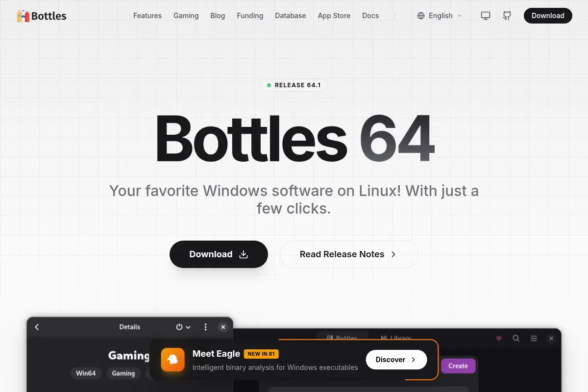 Bottles - Run Windows Software on Linux
