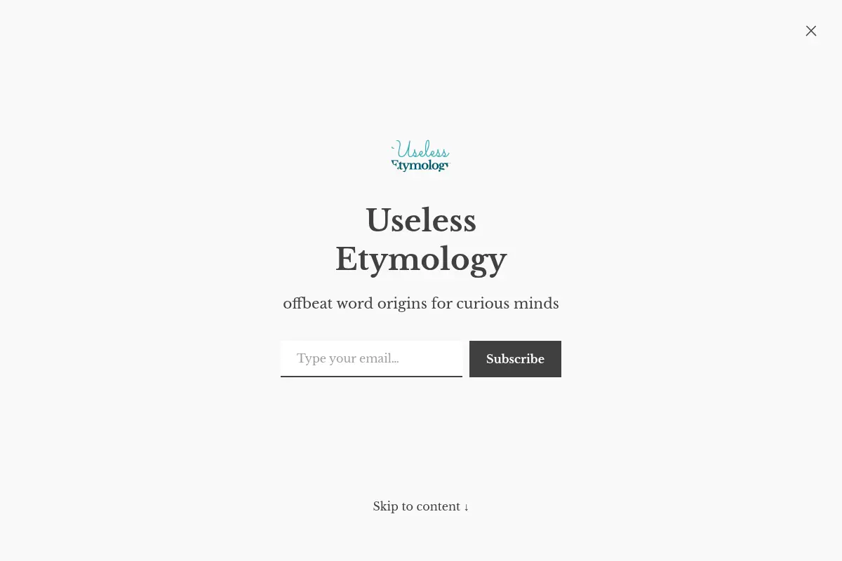 Useless Etymology