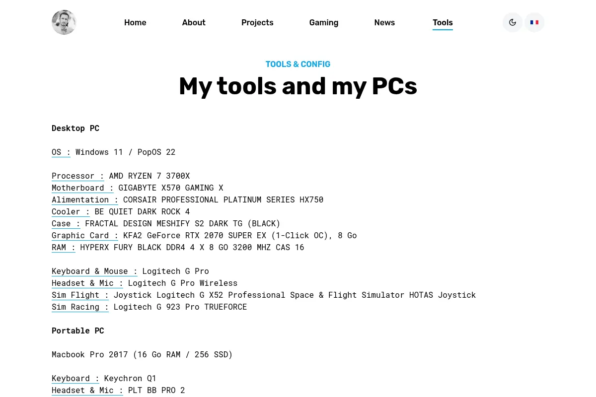 Tools & Config - Quentin Laffont