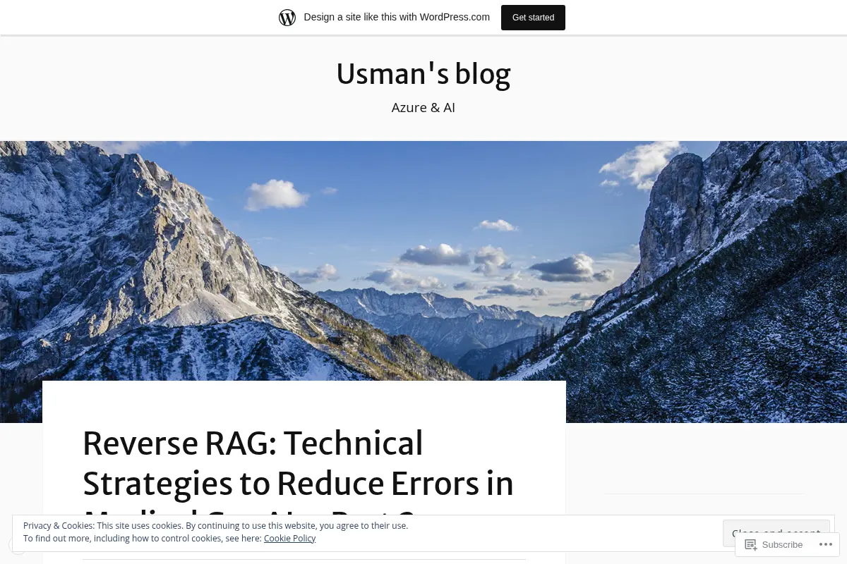 Usman's blog – Azure & AI
