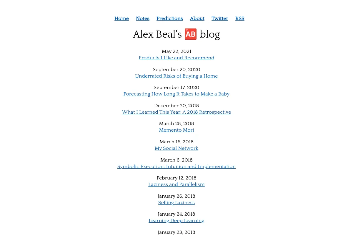 Alex Beal's blog