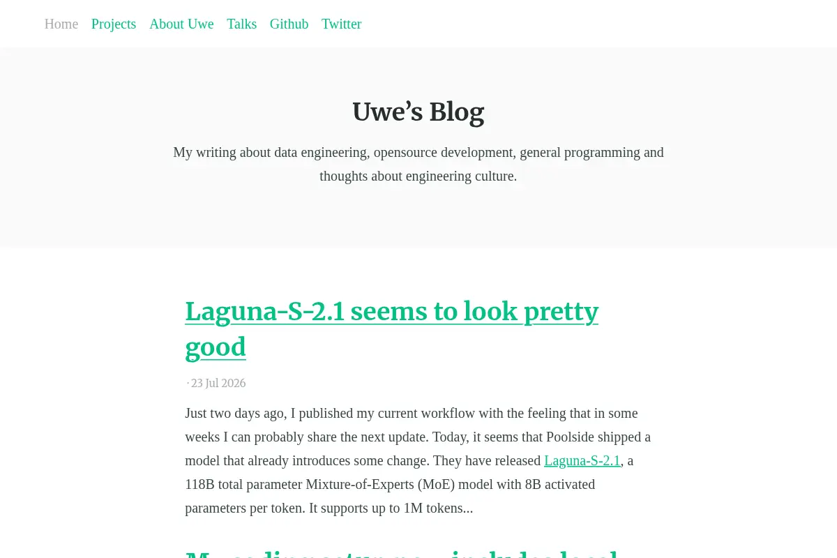 Uwe Korn's Blog