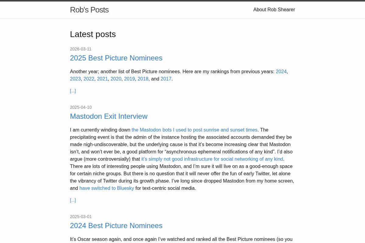 Rob's Posts