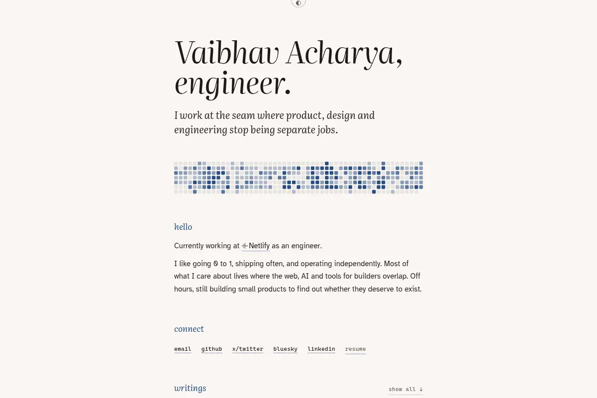 Vaibhav Acharya, engineer.