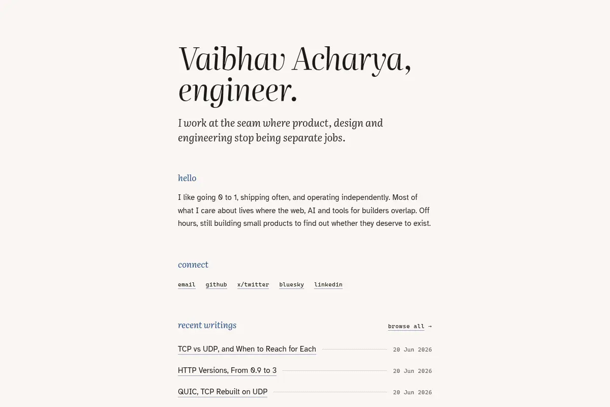 Vaibhav Acharya, engineer.